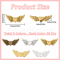 150 шт. 5-х цветные бусины из сплава в тибетском стиле Angeltee FIND-SC0009-30