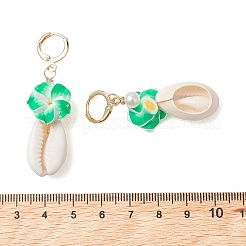Orecchini a cerchio con fiori in pasta polimerica 3d&nbsp;EJEW-JE06968