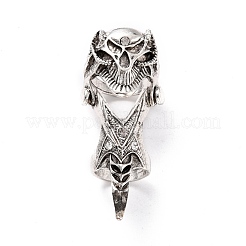 Кольца из сплава со стразами для мужчин RJEW-G115-02AS