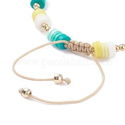 Braccialetto di perline intrecciate heishi surfer in argilla polimerica&nbsp;BJEW-TA00080-02