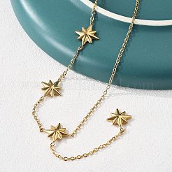 Подвеска в виде звезды из нержавеющей стали 304 и ожерелья для женщин&nbsp;LS-NJEW-Q026-01G