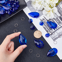 DIY-Sets zur Herstellung glänzender facettierter Anhänger&nbsp;DIY-GF0003-25F