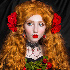 Серьги-подвески в форме овала из смолы и кружевные колье-чокеры AJEW-PH0004-17