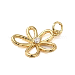 Pendenti in ottone con placcatura a cremagliera e zirconi trasparenti&nbsp;KK-S372-18G
