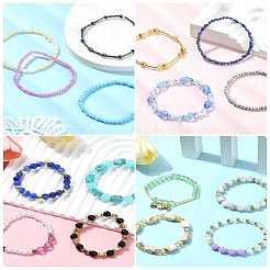 Наборы для самостоятельного изготовления богемных браслетов из бусин&nbsp;DIY-YW0011-48