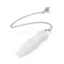 Заостренные биолокационные маятники из натурального кристалла кварца&nbsp;AJEW-B020-06P-09