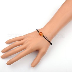 Braccialetti a maglie regolabili in corniola (tinti).&nbsp;BJEW-JB01554-04