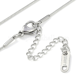 Collane a catena tonda in acciaio inossidabile 304&nbsp;NJEW-Z044-01P