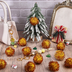 32 pompon en fausse fourrure douce à paillettes&nbsp;DIY-SC0033-96B