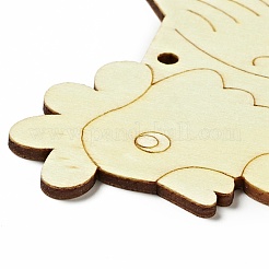 Gros ornements de pâques en bois naturel inachevé&nbsp;WOOD-G010-01C