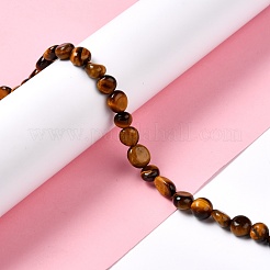 Природных тигровый глаз бисер нитей G-F706-08B
