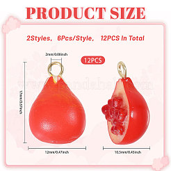 12шт 2 стиля непрозрачные подвески из смолы RESI-CA0001-76