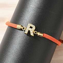 Bracelets réglables en nylon&nbsp;X-BJEW-C096-01G-18