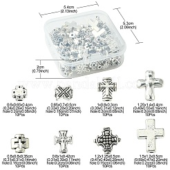 80шт 8 стильные бусины из сплава в тибетском стиле TIBEB-YW0001-15