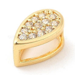 Покрытие стойки латунь микро паве прозрачные дужки для подвесок с кубическим цирконием KK-Q781-15G