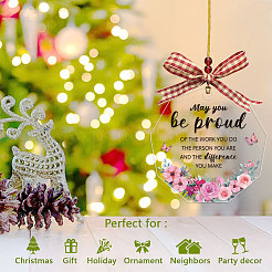 Печатные акриловые большие подвески OACR-WH0039-007