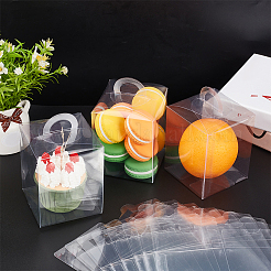 透明なプラスチックのギフト用の箱  長方形  透明  8x8x10cm&nbsp;CON-WH0086-044