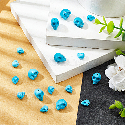 3 размер окрашенные синтетические бирюзовые бусины нити G-AR0004-83