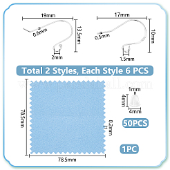 2 стиль 925 серьги-крючки из стерлингового серебра STER-UN0001-41