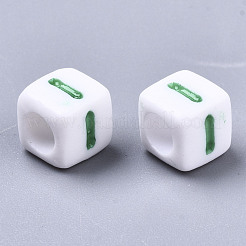 Undurchsichtige weiße Acrylperlen&nbsp;SACR-R252-02I