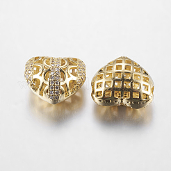 Perline in ottone zirconi&nbsp;ZIRC-F004-31G
