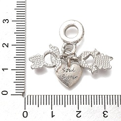 Подвески из сплава со стразами в стойке в европейском стиле PALLOY-S189-42P-01