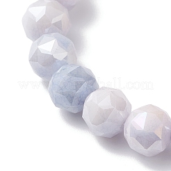 Браслеты из круглых бусин из гальванического стекла для женщин&nbsp;BJEW-JB12630-01