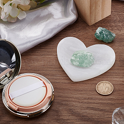 Декоративные чаши из натурального селенита в форме сердца&nbsp;AJEW-WH0460-043B