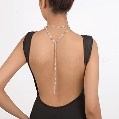 Сплав полный кристалл горный хрусталь длинная кисточка y ожерелья для ночного клуба FS-WG5F917-02