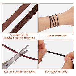 25 м 5 цвета плоский шнур из искусственной кожи OCOR-TA0001-46