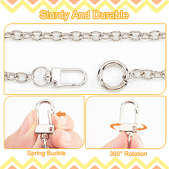 Железная кабельная цепочка для кошелька&nbsp;AJEW-AB00082-02