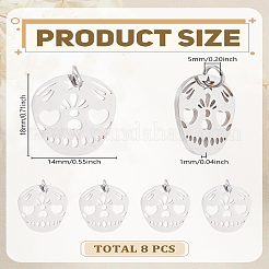 8 шт. подвески из нержавеющей стали 201&nbsp;STAS-LP0004-63