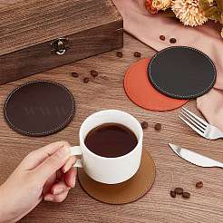 4 шт. 4-х цветные подставки из искусственной кожи&nbsp;AJEW-PH0012-14