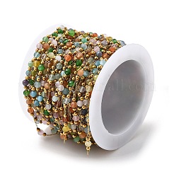 Цепи ручной работы из нержавеющей стали 304 и бусин «кошачий глаз» CHS-L031-02G