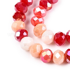 Стеклянные бусины с гальваническим покрытием &nbsp;GLAA-T023-D16-02