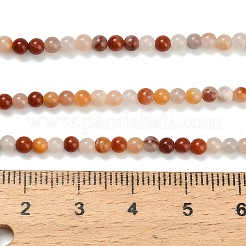 天然石瑪瑙ビーズ連売り  ラウンド  3~3.5mm  穴：0.7mm  約135~139個/連  14.76''~14.96''（37.5~38センチメートル）&nbsp;G-Z116-A21-3mm