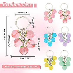 Брелки с подвесками из персиковой смолы KEYC-AB00043