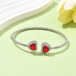 Комплекты браслетов и колец из латуни с микропаве из кубического циркония для женщин SJEW-R002-05P-05