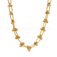 Ожерелья из нержавеющей стали с цепочкой с овальными и узловыми звеньями для унисекс LF3884-1