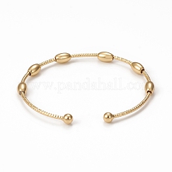 Braccialetti in ottone con placcatura a cremagliera&nbsp;BJEW-E071-12G