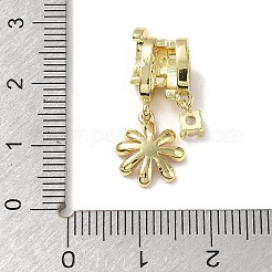 Messing Mikro ebnen Zirkonia Anhänger&nbsp;KK-D383-04G-02