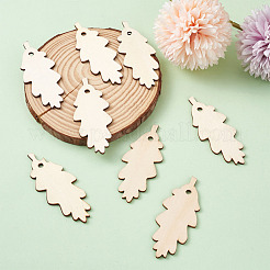 Неокрашенный деревянный большой кулон X-WOOD-TA0002-20