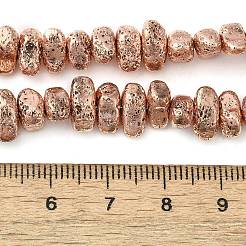 Fili di perle di roccia lavica naturale elettrodeposta&nbsp;G-L606-D02-01E
