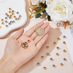 50 шт. 2 цвета 304 нержавеющая сталь европейские бусины STAS-DC0015-63