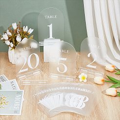 20 шт. 20 стиля акриловая настольная тарелка украшение для дисплея&nbsp;AJEW-DR0002-37