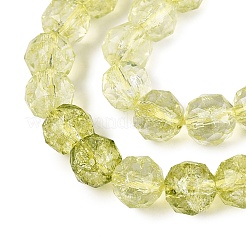 Brins de perles de verre transparentes craquelées&nbsp;GLAA-Q108-02A-16