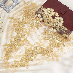 4 Stück 3D-Blumen-Polyester-Stickerei-Spitzen-Ornament-Zubehör&nbsp;DIY-GF0013-16