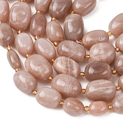 Натуральный Sunstone бисер пряди&nbsp;G-G453-D01-01