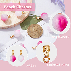 100 шт. подвески из непрозрачного стекла&nbsp;GLAA-DC0001-25