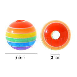 50 шт. Прозрачные бусины из смолы в полоску RESI-YW0001-02B